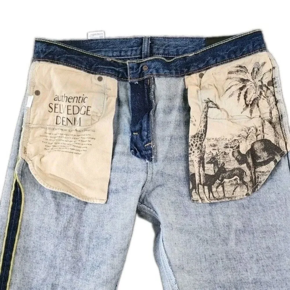 Banana Republic Jeans Men's 34x34 Dark Wash Selvedge Denim Slim Straight Leg